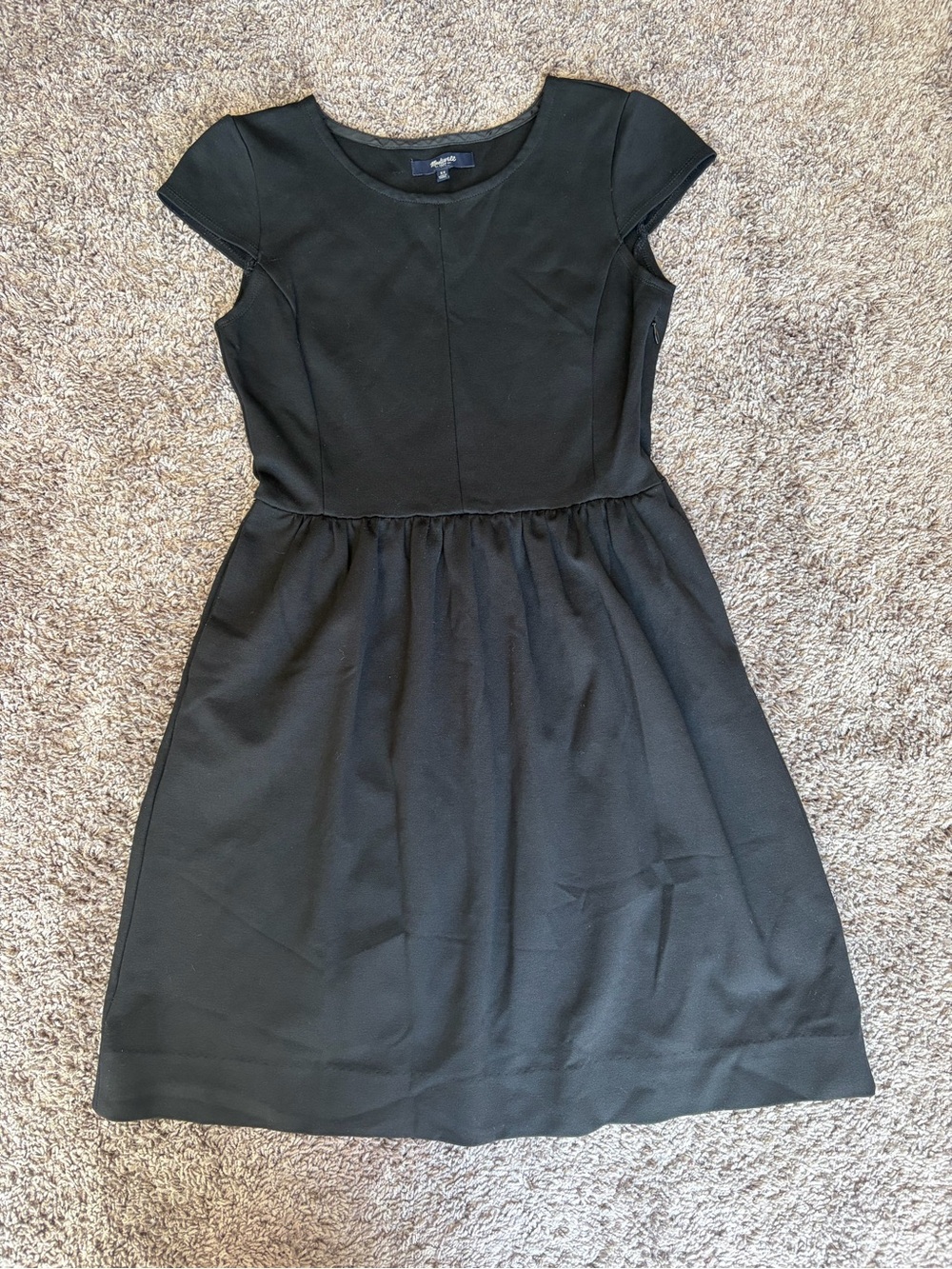 Madewell Black Fit & Flare Dress